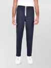 Boglioli Drawstring Waist Pinstripe Trousers And Pockets In Blue