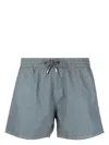 Boglioli Drawstring-waistband Cotton Swim Shorts In Grau