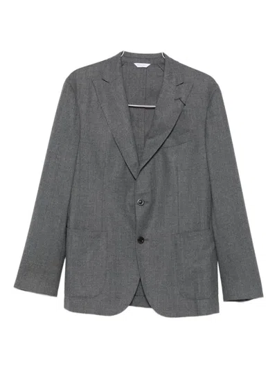Boglioli Button Blazer In Gray