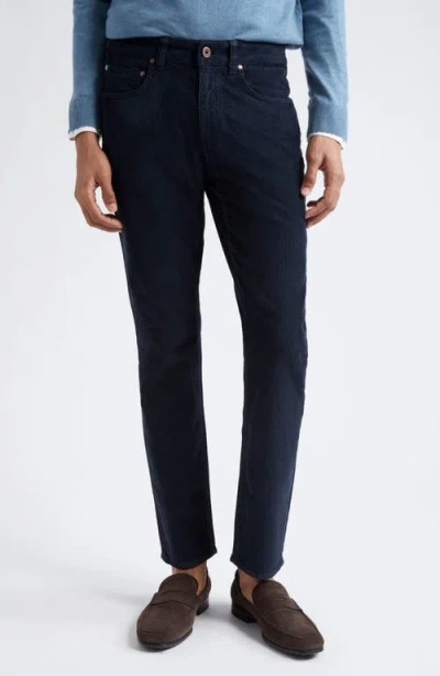 Boglioli Fine Wale Corduroy Pants In Deep Navy