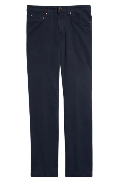 Boglioli Five-pocket Cotton Blend Pants In Navy