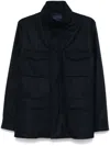Boglioli Utility Jacket With Four Front Pockets In Blue