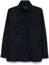 Boglioli Utility Jacket With Four Front Pockets In Blue