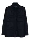 Boglioli Utility Jacket With Four Front Pockets In Blue