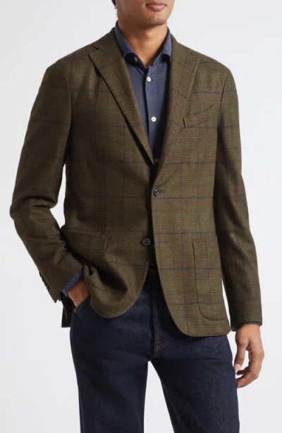Boglioli Galles Overcheck Sport Coat In Green