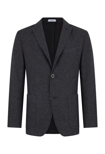 Boglioli Garment Dyed Blended Cotton K-jacket In Blue