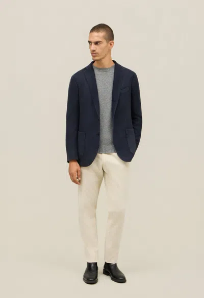 Boglioli Garment Dyed Cashmere K-jacket In Blue
