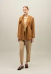 Shop Boglioli Garment Dyed Cashmere Maia Blazer In Brown