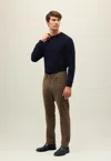 Boglioli Garment Dyed Corduroy 5-pocket Trousers In Brown