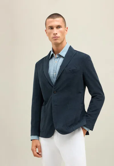 Boglioli Garment Dyed Corduroy K-jacket In Blue
