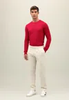 Boglioli Garment Dyed Corduroy Pleated Chinos In White