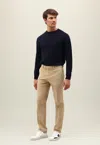 Boglioli Garment Dyed Corduroy Slim Chinos In Beige