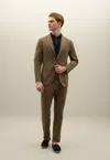 Boglioli Garment Dyed Cotton K-suit In Green-brown