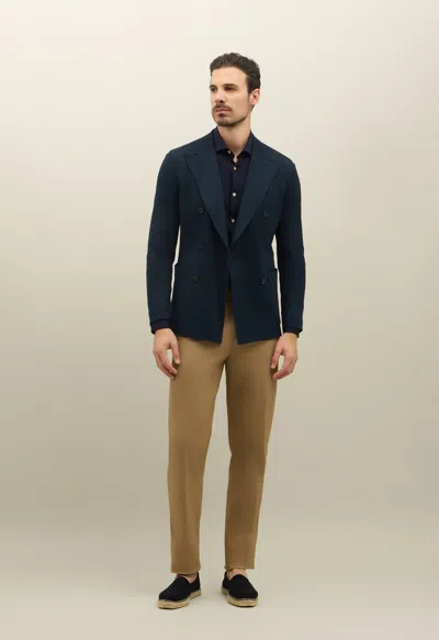 Boglioli Garment Dyed Cotton Loose Trousers In Light Brown