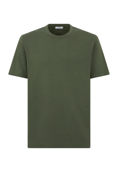 Boglioli Garment-dyed Cotton T-shirt In Green