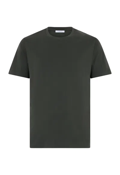 Boglioli Garment Dyed Cotton T-shirt In Moss