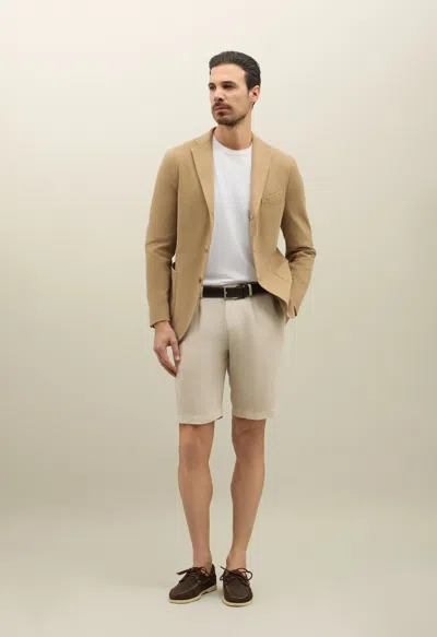 Boglioli Garment Dyed Cotton Tencel K-jacket In Light Brown
