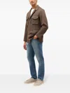 Boglioli Garment Dyed Wool Field Jacket In Brown
