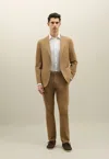 Boglioli Garment Dyed Light Popeline K-suit In Light Brown