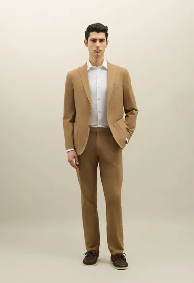 Boglioli Garment Dyed Light Popeline K-suit In Light Brown