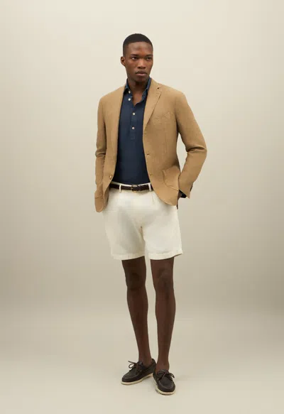 Boglioli Garment Dyed Linen K-jacket In Beige