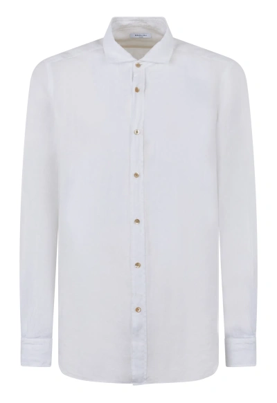Boglioli Garment-dyed Linen Shirt In White