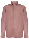 Boglioli Garment-dyed Long-sleeved Shirt With Classic Collar
