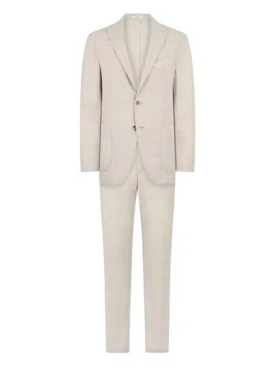 Boglioli Single-breasted Suit In Neutrals