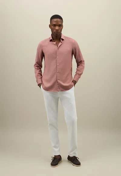 BOGLIOLI GARMENT DYED TENCEL SHIRT