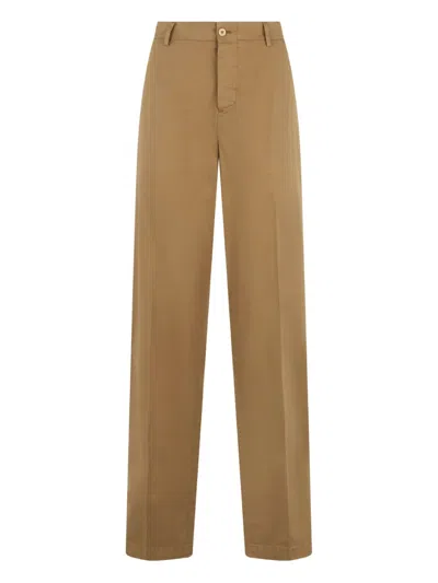 Boglioli Garment-dyed Trousers In Brown