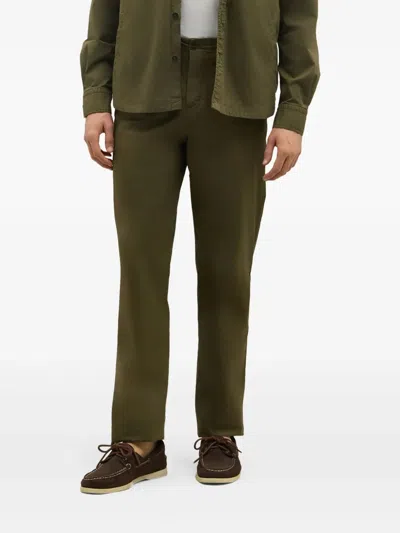 Boglioli Garment-dyed Trousers In Green