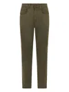 Boglioli Garment-dyed Trousers In Green