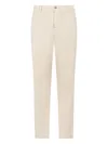 Boglioli Garment-dyed Trousers In White