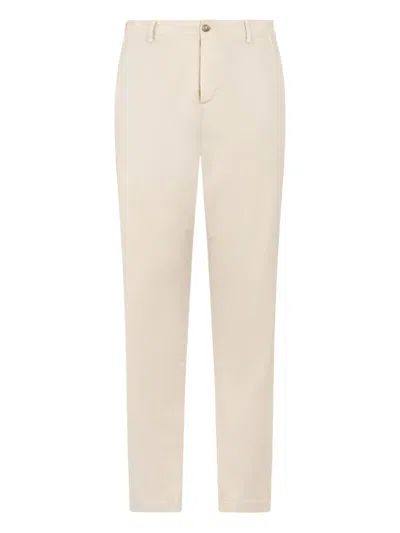 Boglioli Garment-dyed Trousers In White