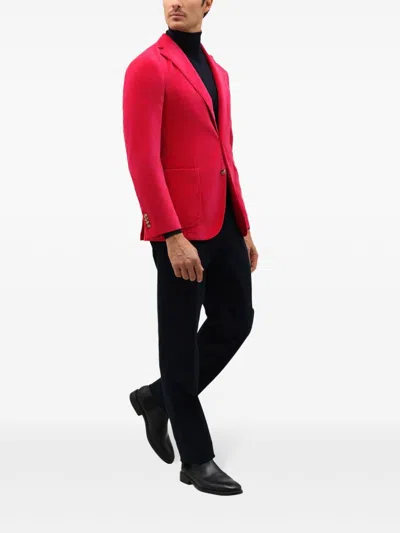 BOGLIOLI GARMENT-DYED VELVET BLAZER