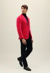 Boglioli Garment Dyed Velvet K-jacket In Fuchsia