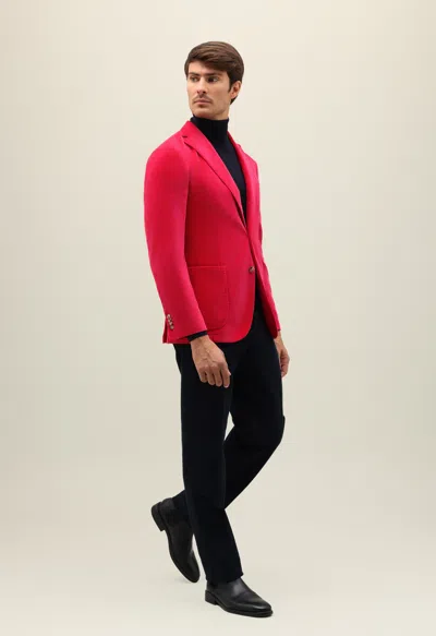 Boglioli Garment Dyed Velvet K-jacket In Fuchsia