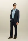 Boglioli Garment Dyed Wool Honeycomb K-jacket In Blue