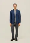 Boglioli Garment Dyed Wool K-jacket In Blue