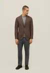 Boglioli Garment Dyed Wool K-jacket In Brown
