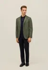 Boglioli Garment Dyed Wool K-jacket In Green