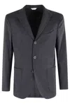 Boglioli Giacca 3 Bottoni Stirato In Gray