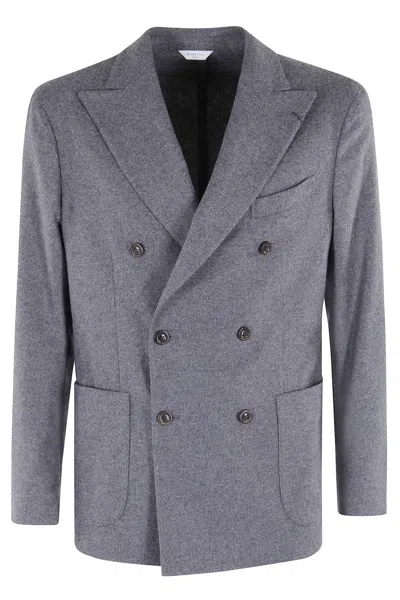 Boglioli Double-breasted Jacket In Blue
