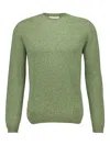 Boglioli Green Round Neck Wool Sweather In Multi