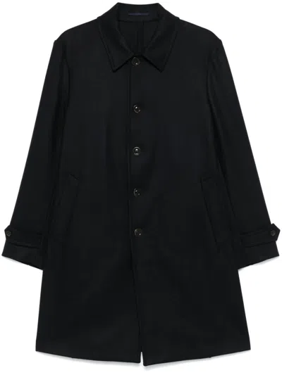 Boglioli Herringbone Coat In Blau