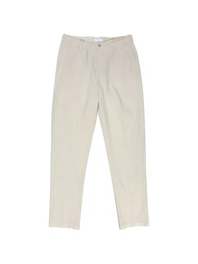 Boglioli Herringbone-pattern Cotton Trousers In Gray