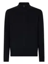Boglioli High-neck Zip-front Cardigan In Blue