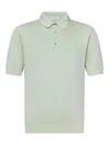 Boglioli Honeycomb Texture Short-sleeved Polo Shirt In Green