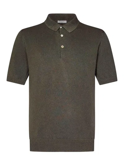 BOGLIOLI HONEYCOMB COTTON POLO SHIRT