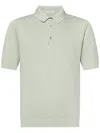 Boglioli Honeycomb Texture Short-sleeved Polo Shirt In Green